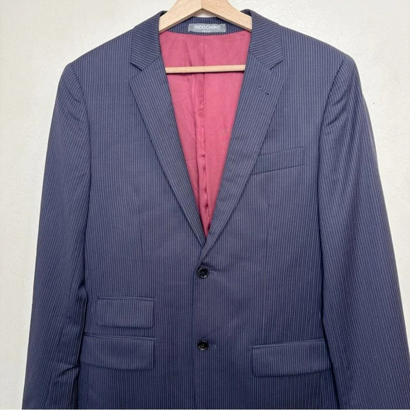 Indochino  Mens 42R Custom Pin Stripe Sport Coat Blazer Wool - Picture 2 of 15